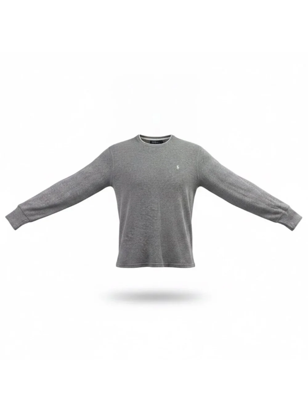 Polo Ralph Lauren Mens Gray Cotton Long Sleeve Crewneck Sweatshirt Size L
